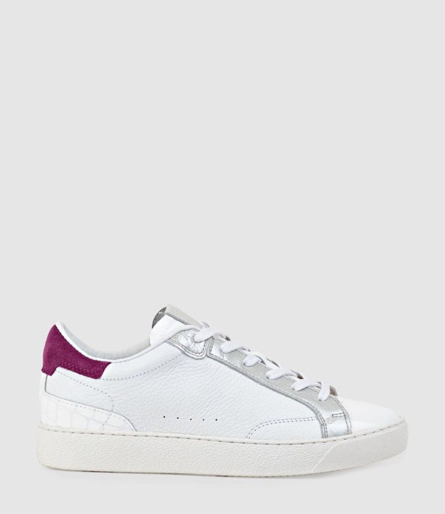 Edward Meller Josette Sneaker With Accents In Patent Combo Wholesale