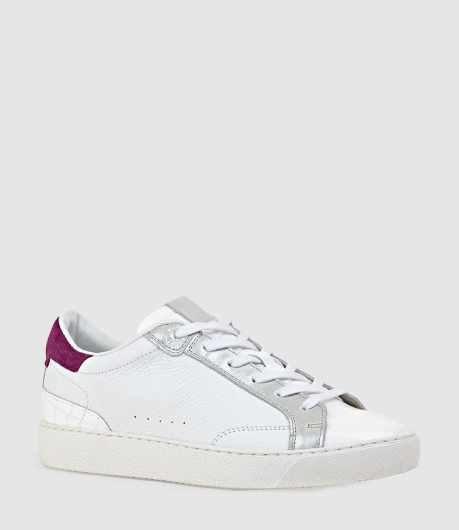 Edward Meller Josette Sneaker With Accents In Patent Combo Wholesale