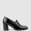 Edward Meller Hailey65 Albert Throat Pump In Black High Shine New