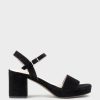 Edward Meller Sylas75 Platform Sandal In Black Suede New