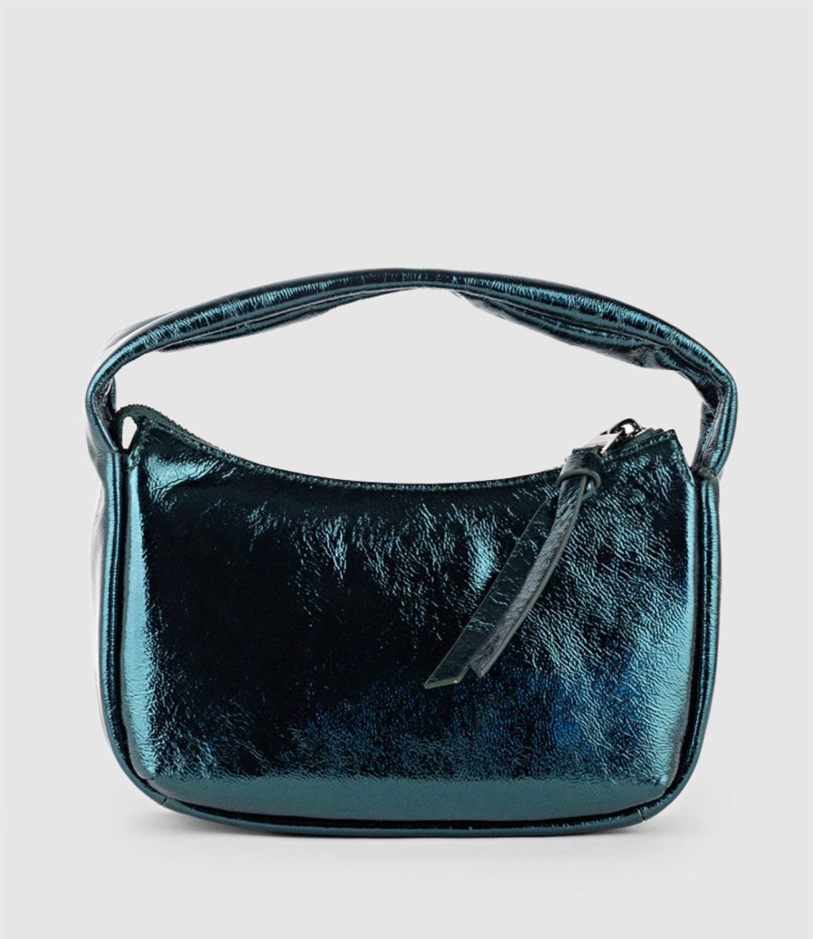 Edward Meller Nara Small Soft Bag In Peacock Crush Hot