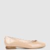 Edward Meller Fara Scalloped Ballet Flat In Nude Patent Hot