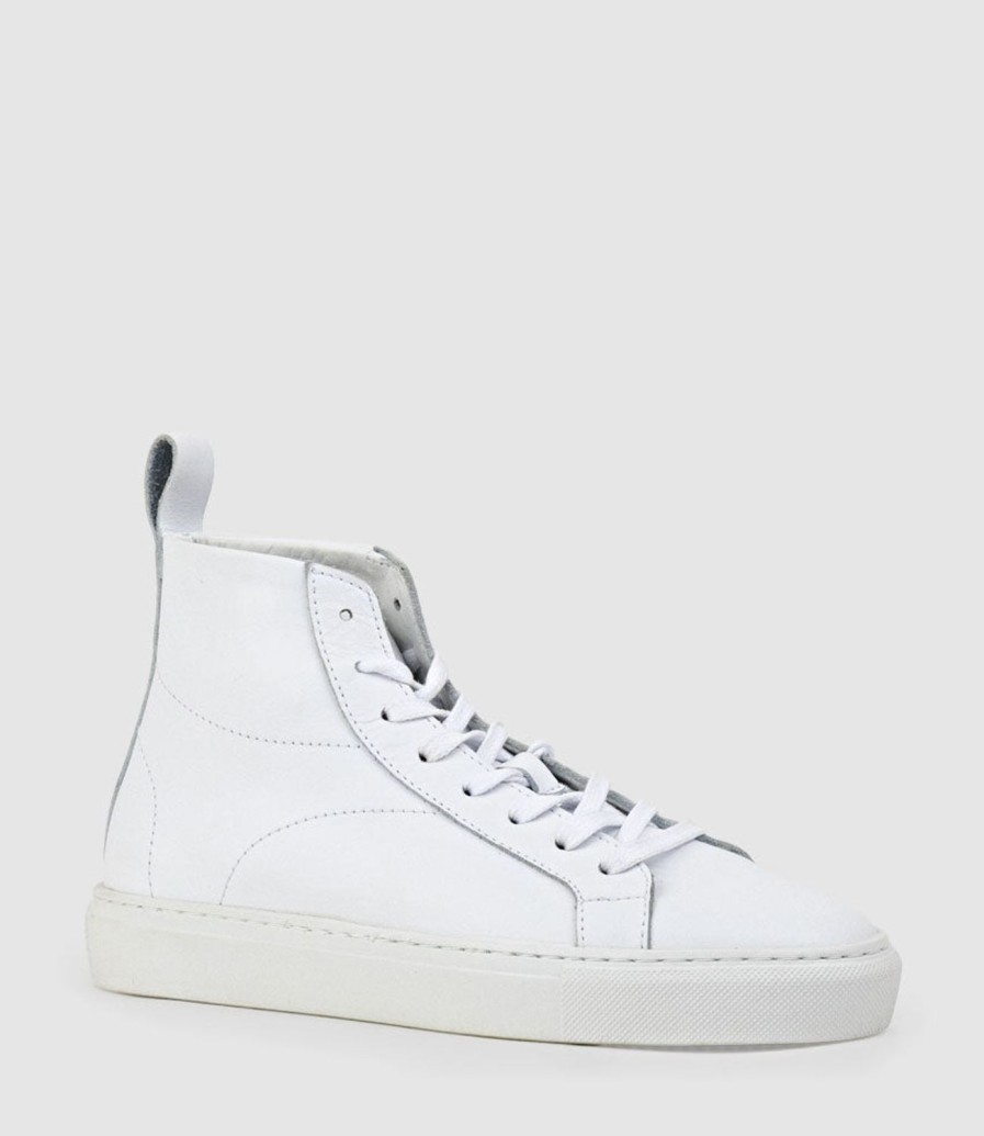 Edward Meller Josef High Top Sneaker In White Hot