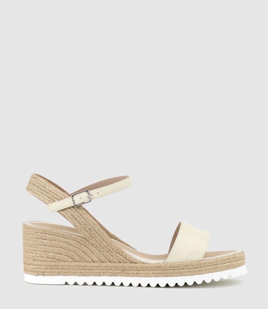 Edward Meller Mylo Single Strap Espadrille In Offwhite New