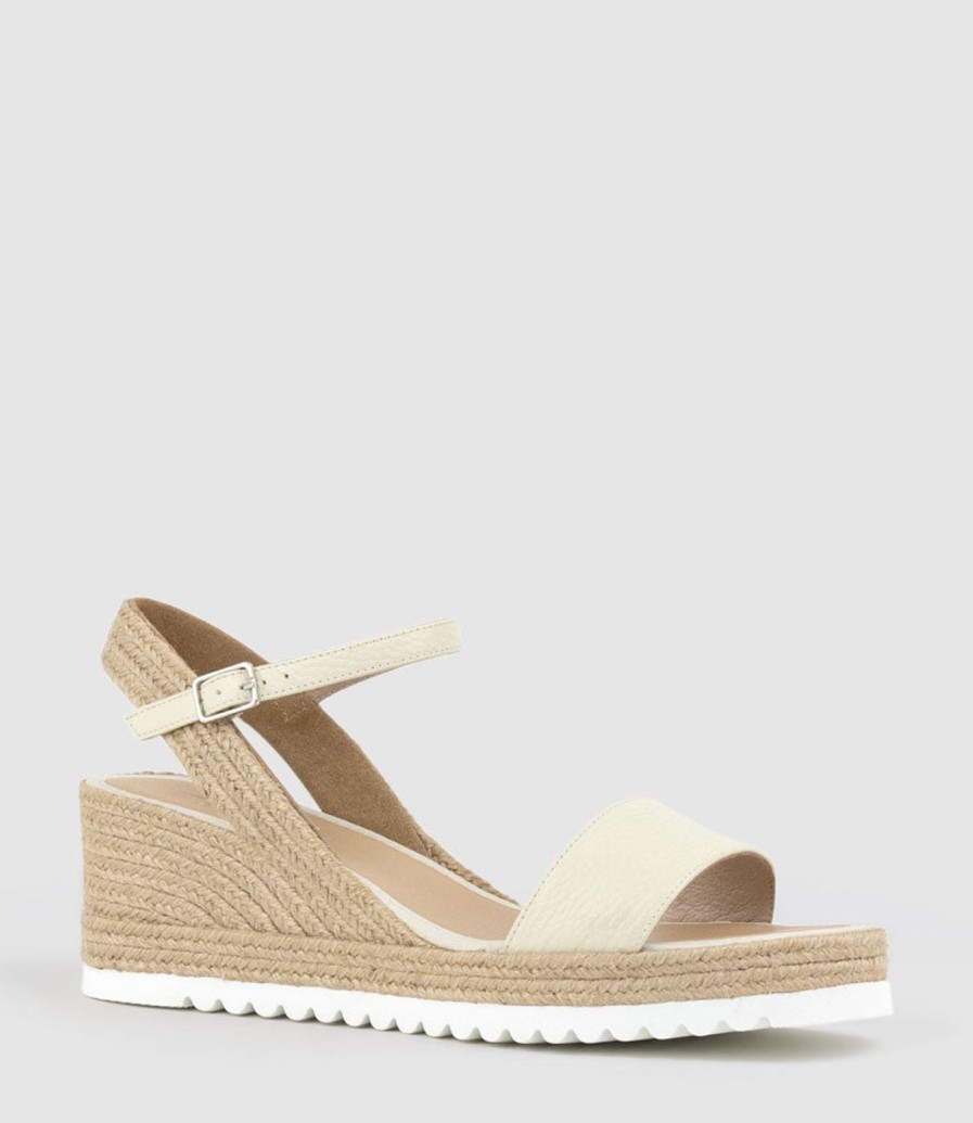 Edward Meller Mylo Single Strap Espadrille In Offwhite New