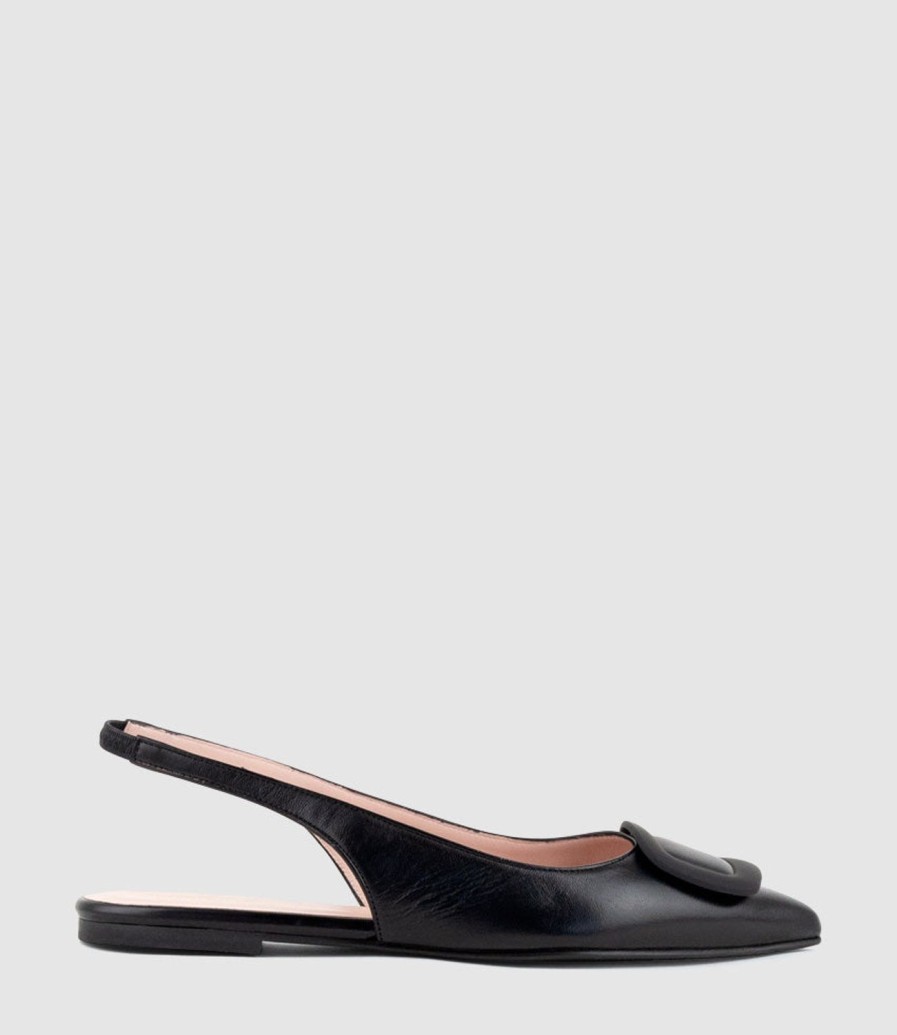 Edward Meller Eliza Slingback With Hardware In Black Clearance