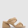 Edward Meller Imira55 Puffed Heel Slide In Cream Clearance