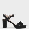 Edward Meller Rowan80 Asymmetrical Platform Sandal In Black Suede Wholesale