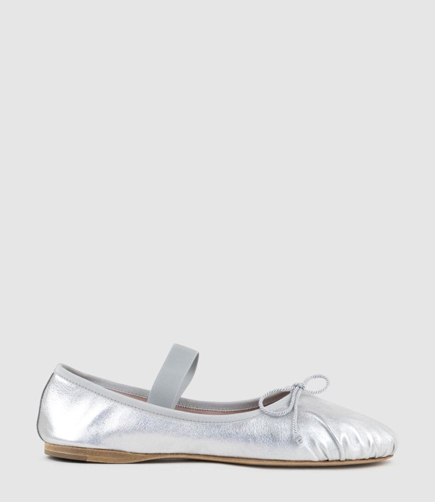 Edward Meller Eden Ballet With Elastic Strap In Silver Best