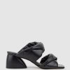 Edward Meller Imira55 Puffed Heel Slide In Black Wholesale