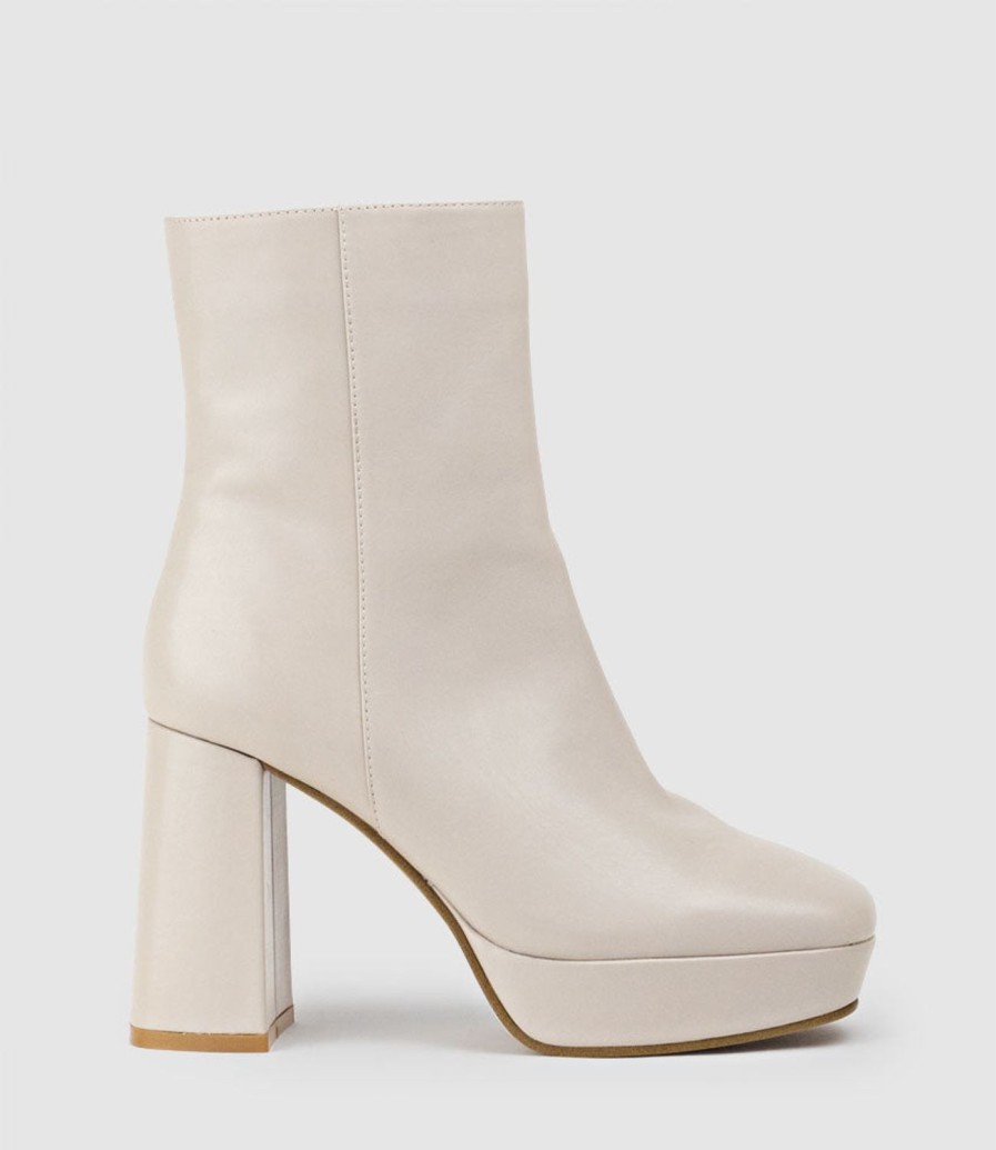 Edward Meller Uriel95 Platform Boot In Nude Baby Calf Online