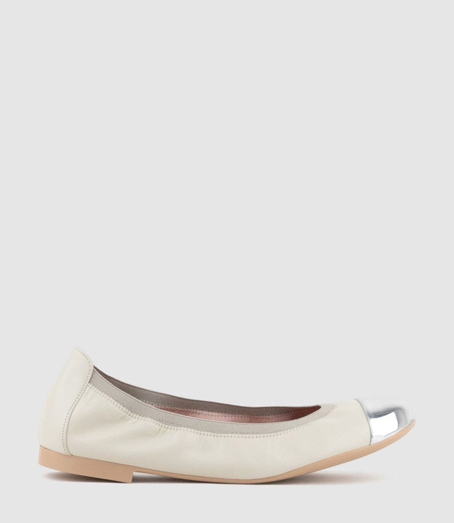 Edward Meller Elora Cap Toe Ballet In Offwhite Best