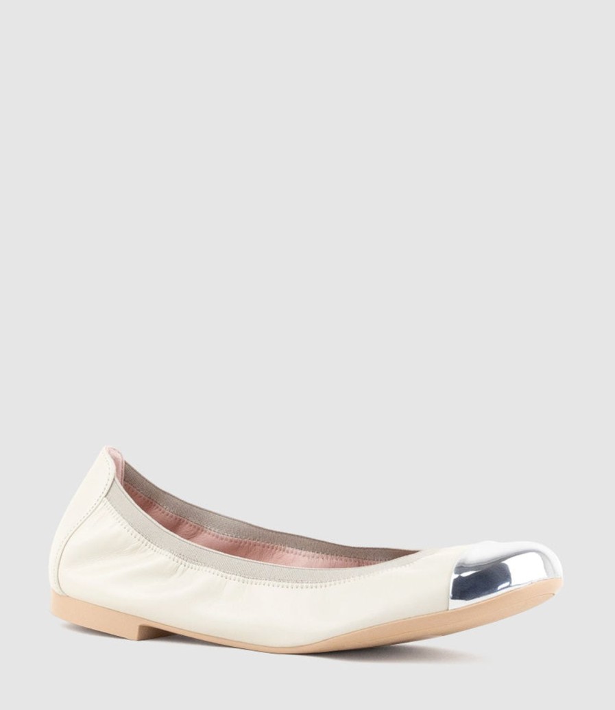 Edward Meller Elora Cap Toe Ballet In Offwhite Best