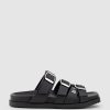 Edward Meller Klover Multi-Strap Buckle Slide In Black Best