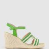 Edward Meller Motif Geometric Weave High Espadrille In Green Wholesale