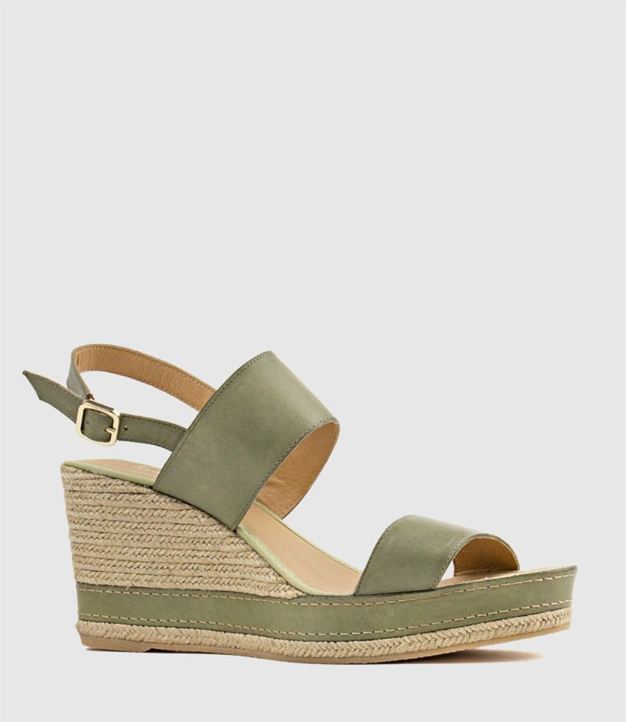 Edward Meller Mikara Two Strap Classic Espadrille In Sage Wholesale