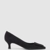 Edward Meller Astra60 Pump With Trim In Black Suede Best