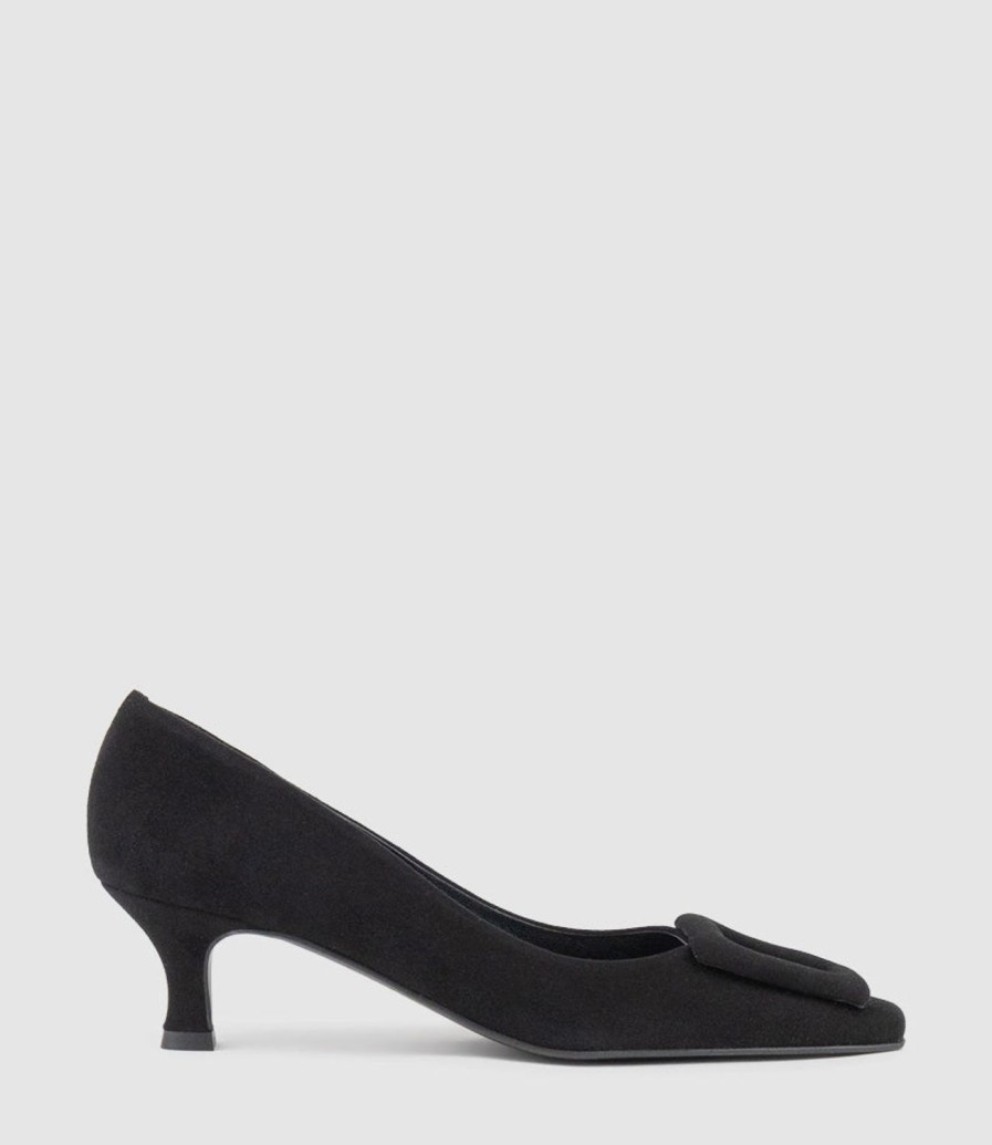 Edward Meller Astra60 Pump With Trim In Black Suede Best