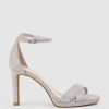 Edward Meller Santo90 Asymmetrical Platform Sandal In Silver Ritz Clearance