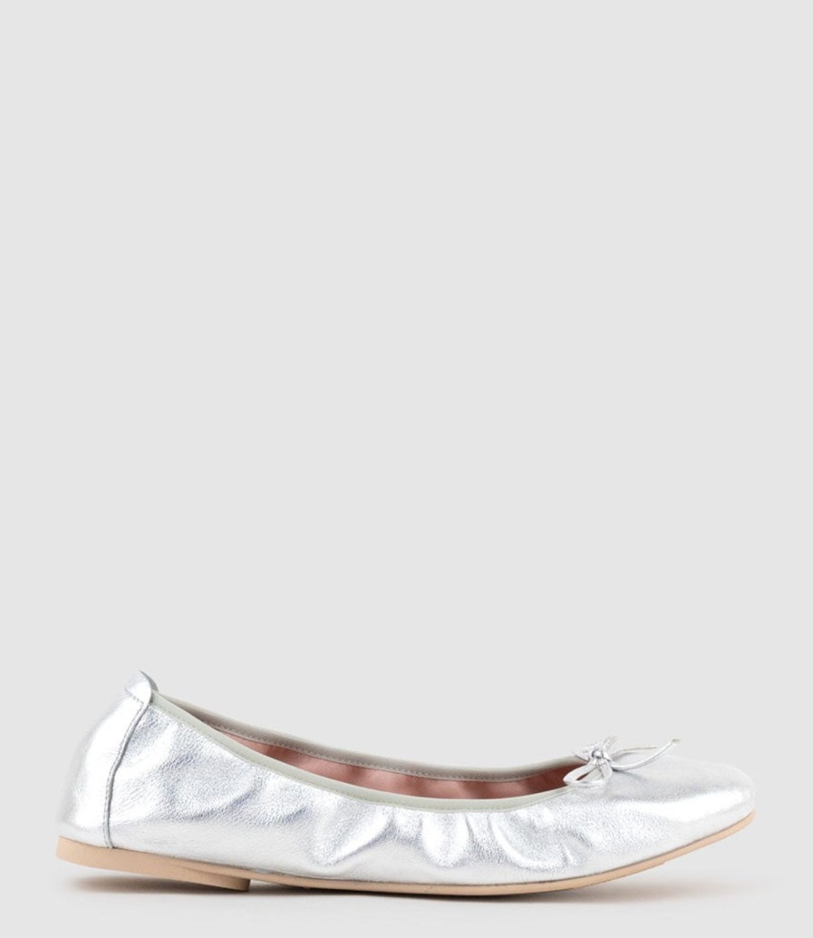 Edward Meller Esme Classic Soft Ballet In Silver Wholesale