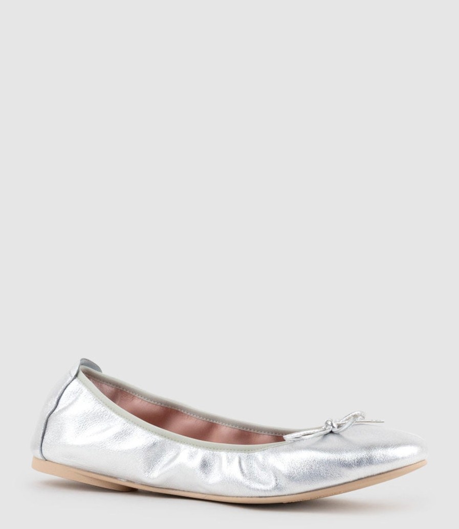 Edward Meller Esme Classic Soft Ballet In Silver Wholesale