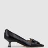 Edward Meller Destra60 Pointed Pump With Buckle In Black Online