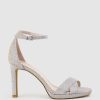 Edward Meller Santo90 Asymmetrical Platform Sandal In Silver Ritz New