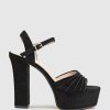 Edward Meller Regal125 Extra High Platform Sandal In Black Suede Online