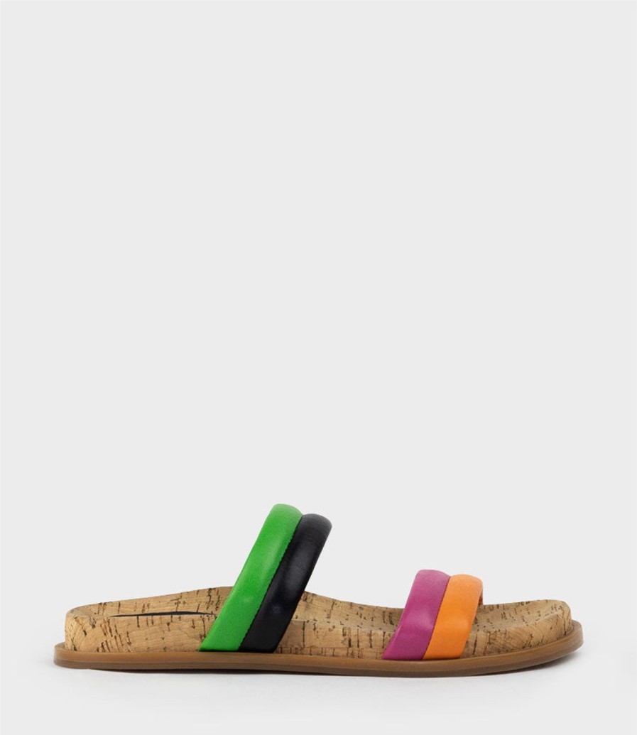 Edward Meller Kinala Two Strap Slide On Unit In Colour Multi Clearance