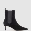 Edward Meller Ziria55 Pointed Boot With Gusset In Black Suede Clearance