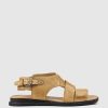 Edward Meller Sia Open Toe Enclosed Sandal In Sand Clearance