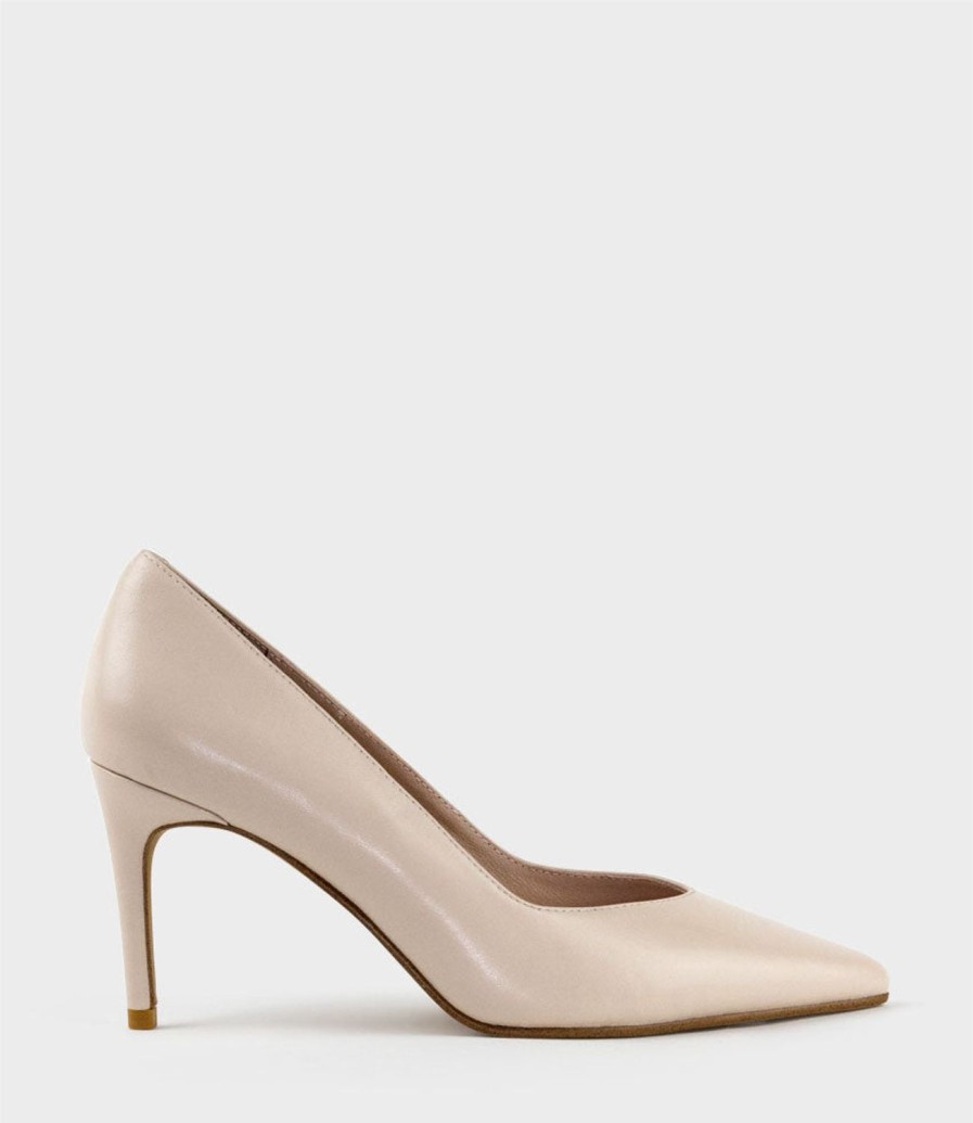 Edward Meller Alia85 Pump With V Throat In Blush New