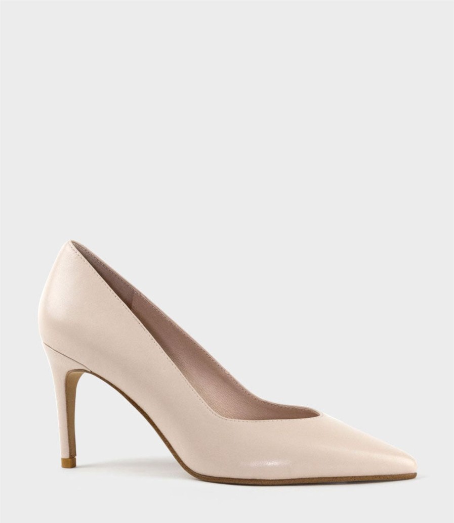 Edward Meller Alia85 Pump With V Throat In Blush New