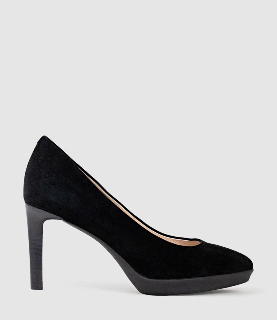 Edward Meller Clarice85 Pump On Unit In Black Suede Online