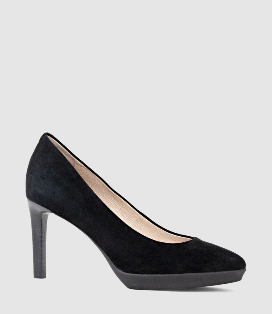 Edward Meller Clarice85 Pump On Unit In Black Suede Online