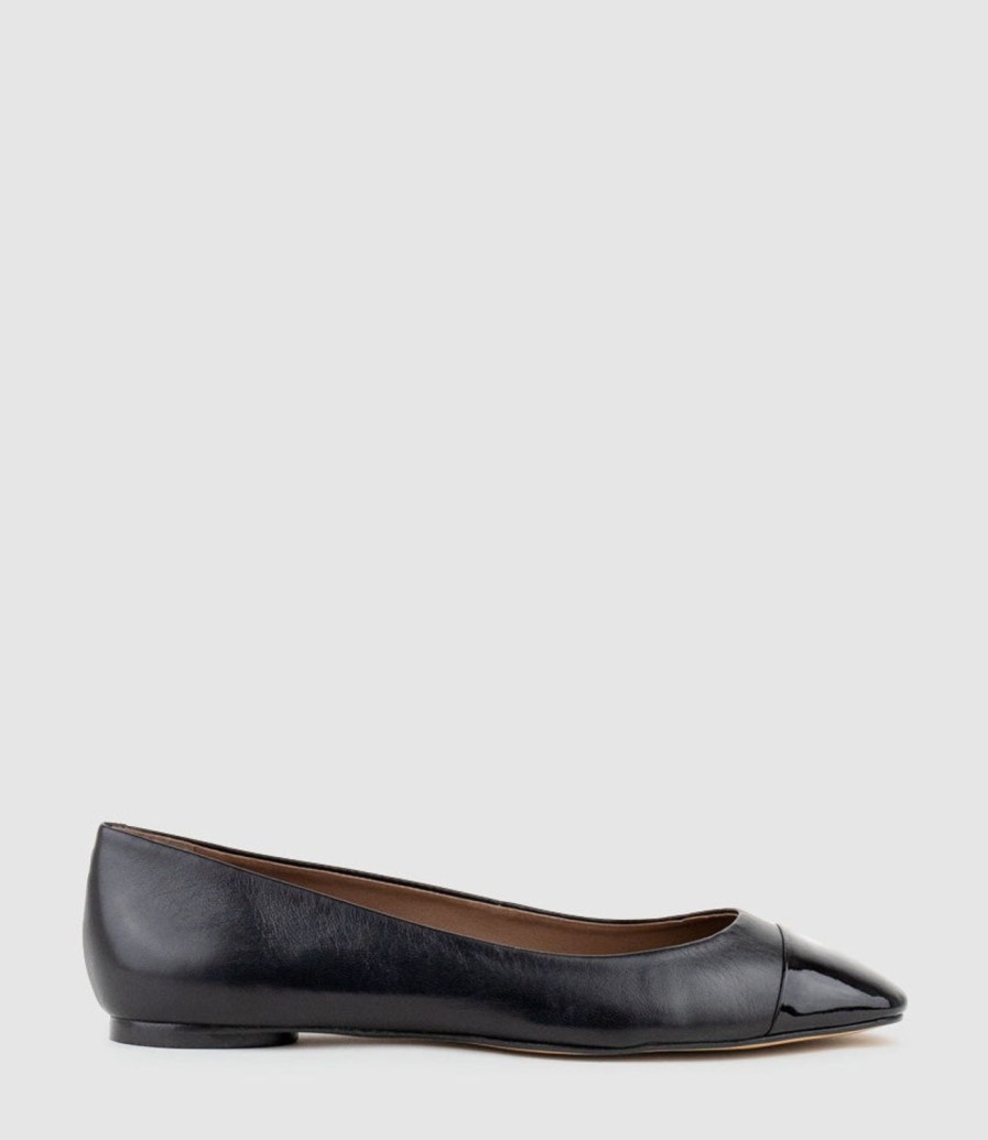 Edward Meller Fynn Cap Toe Ballet In Black Online