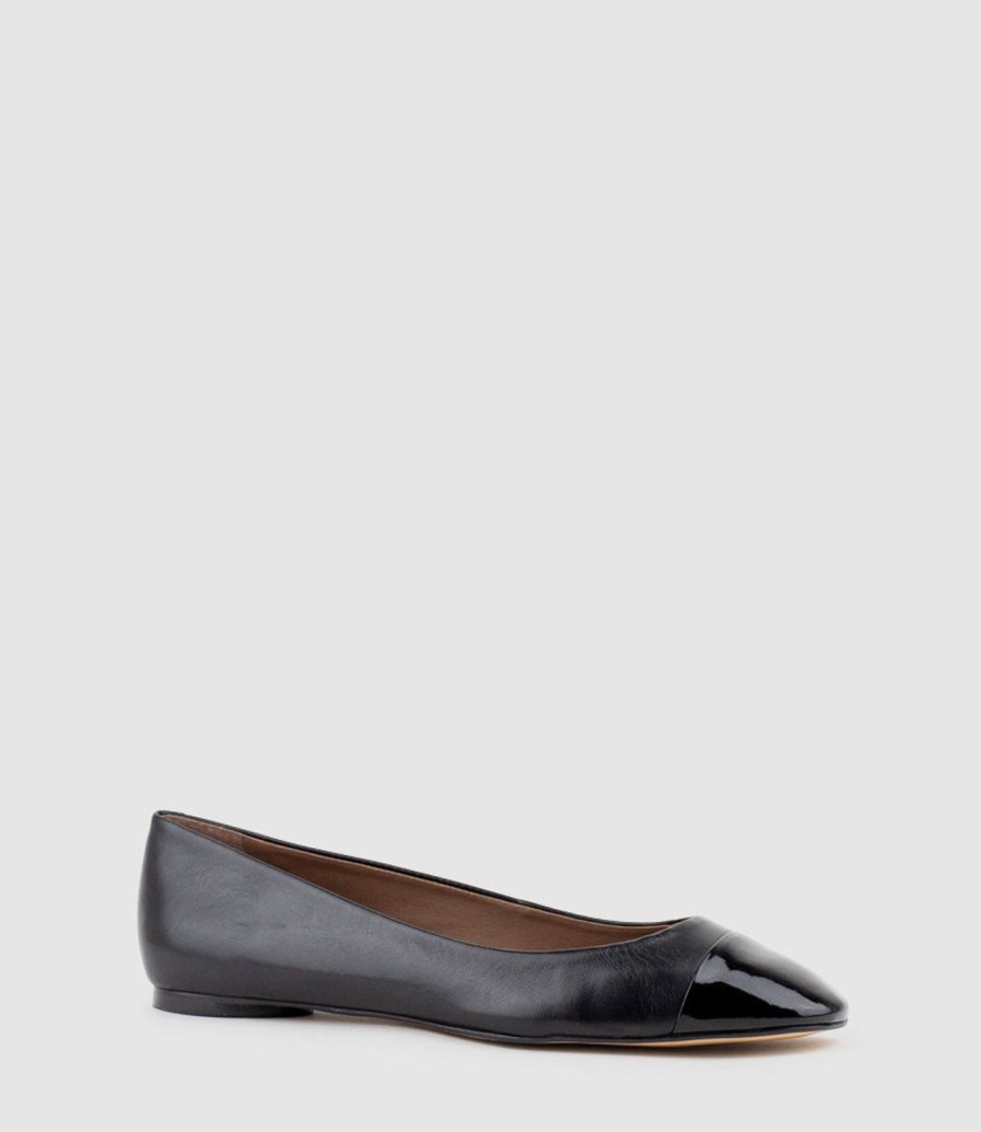 Edward Meller Fynn Cap Toe Ballet In Black Online