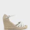 Edward Meller Meena Braided Front Strap Espadrille In Offwhite Suede Best