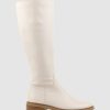 Edward Meller Vasper30 Knee High Boot In Offwhite Clearance