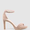 Edward Meller Santo90 Asymmetrical Platform Sandal In Nude Suede Wholesale