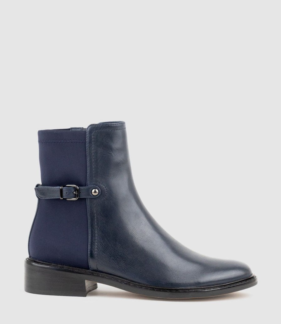 Edward Meller Warner30 Half And Half Ankle Boot In Navy Calf Hot