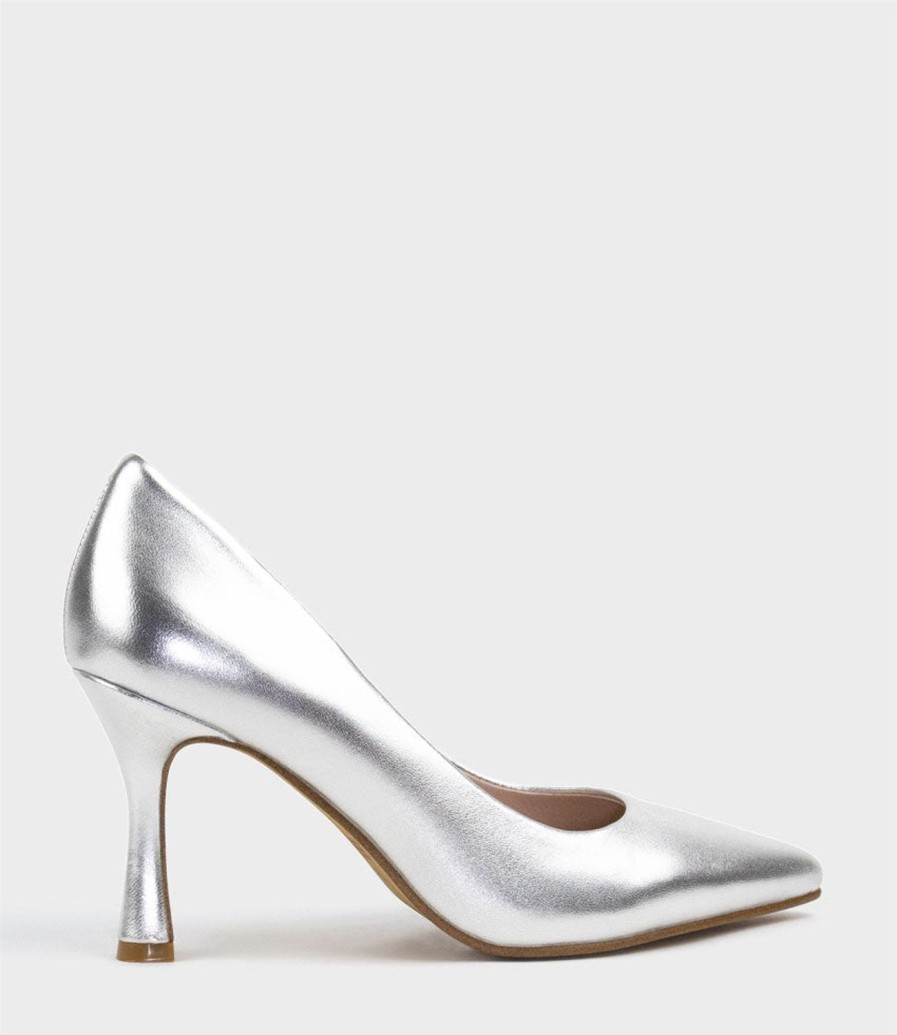 Edward Meller Amara85 Pump With Louis Heel In Silver Best