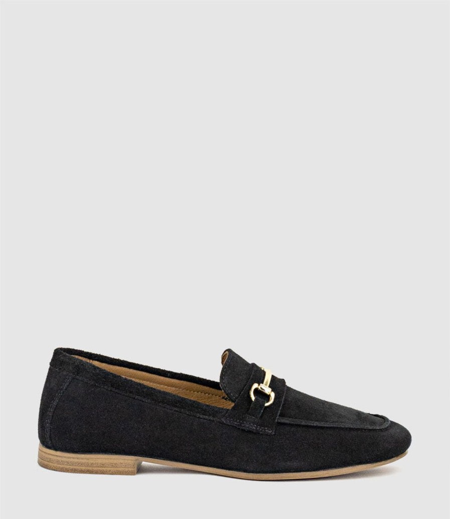 Edward Meller Gerard Moccasin In Black Suede New