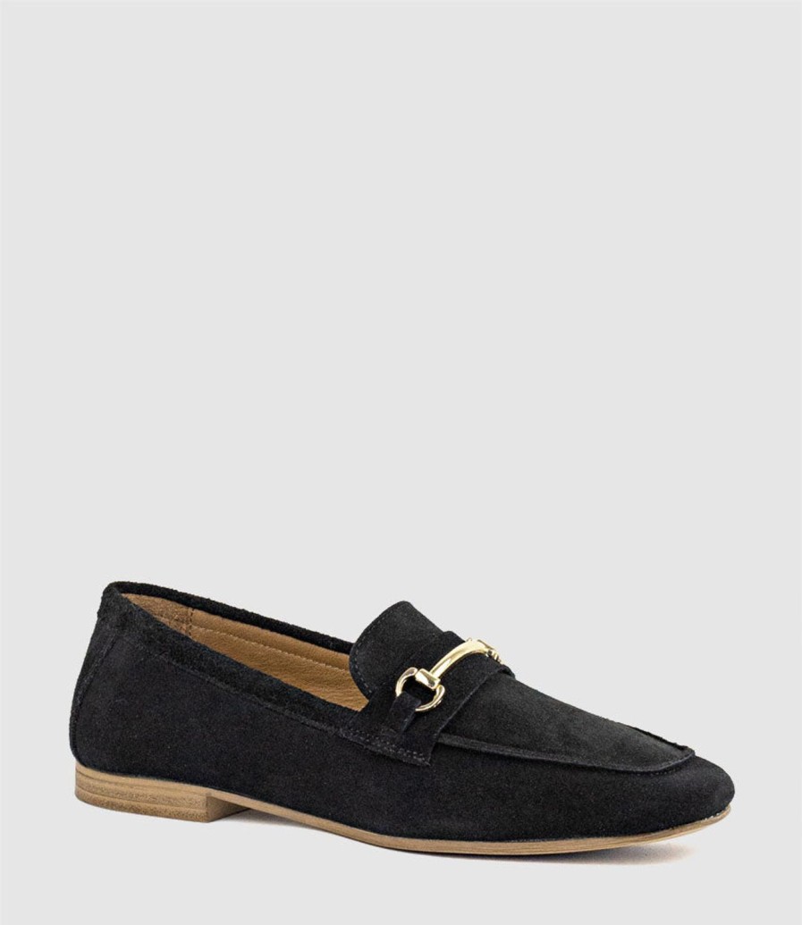 Edward Meller Gerard Moccasin In Black Suede New