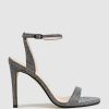 Edward Meller Wisp100 Single Strap Sandal In Pewter Ritz Clearance