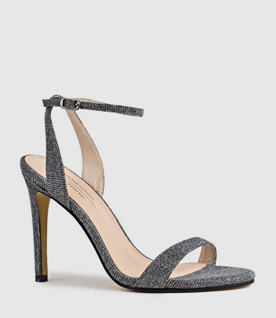 Edward Meller Wisp100 Single Strap Sandal In Pewter Ritz Clearance