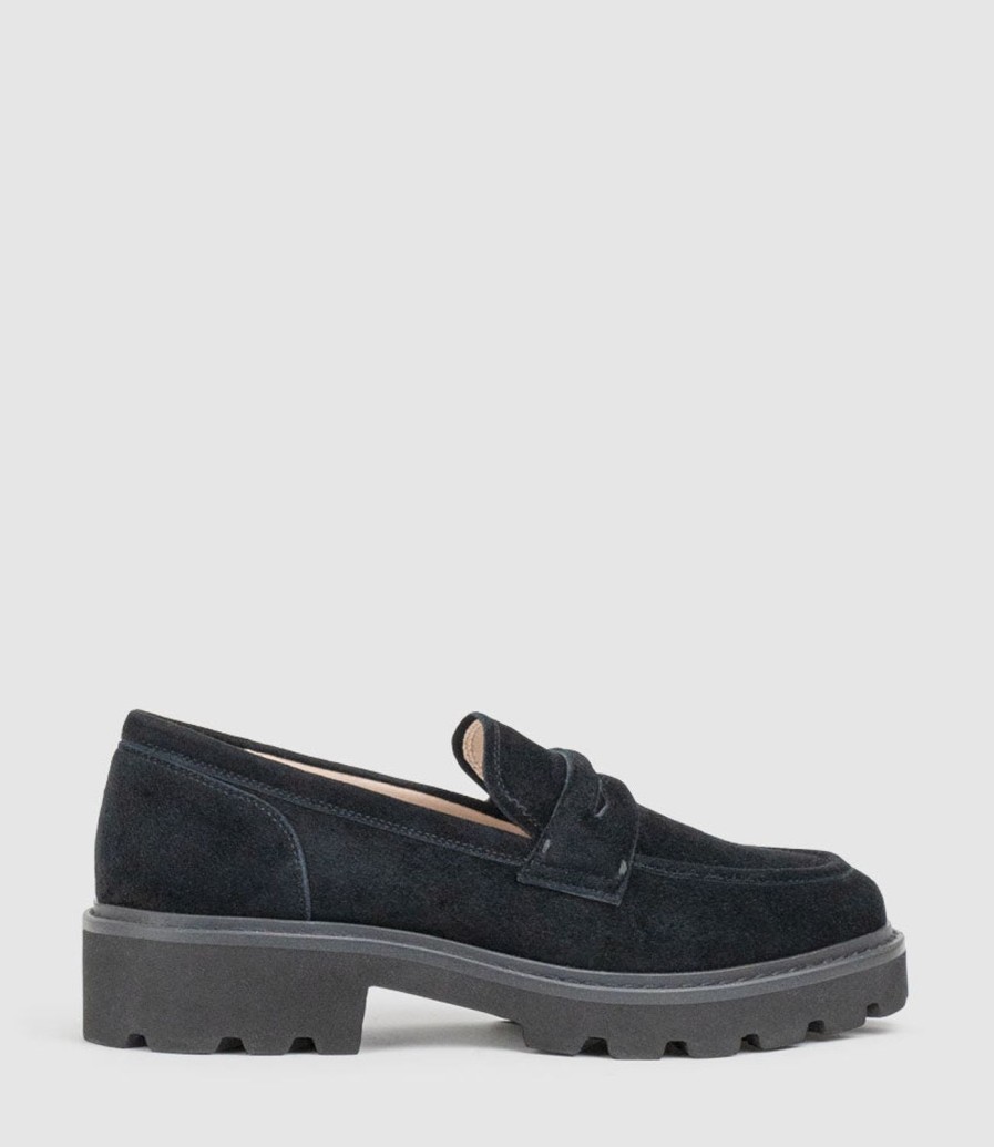 Edward Meller Gaston Moccasin In Black Suede Best