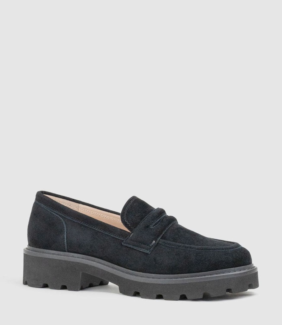 Edward Meller Gaston Moccasin In Black Suede Best