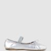 Edward Meller Eden Ballet With Elastic Strap In Silver Clearance