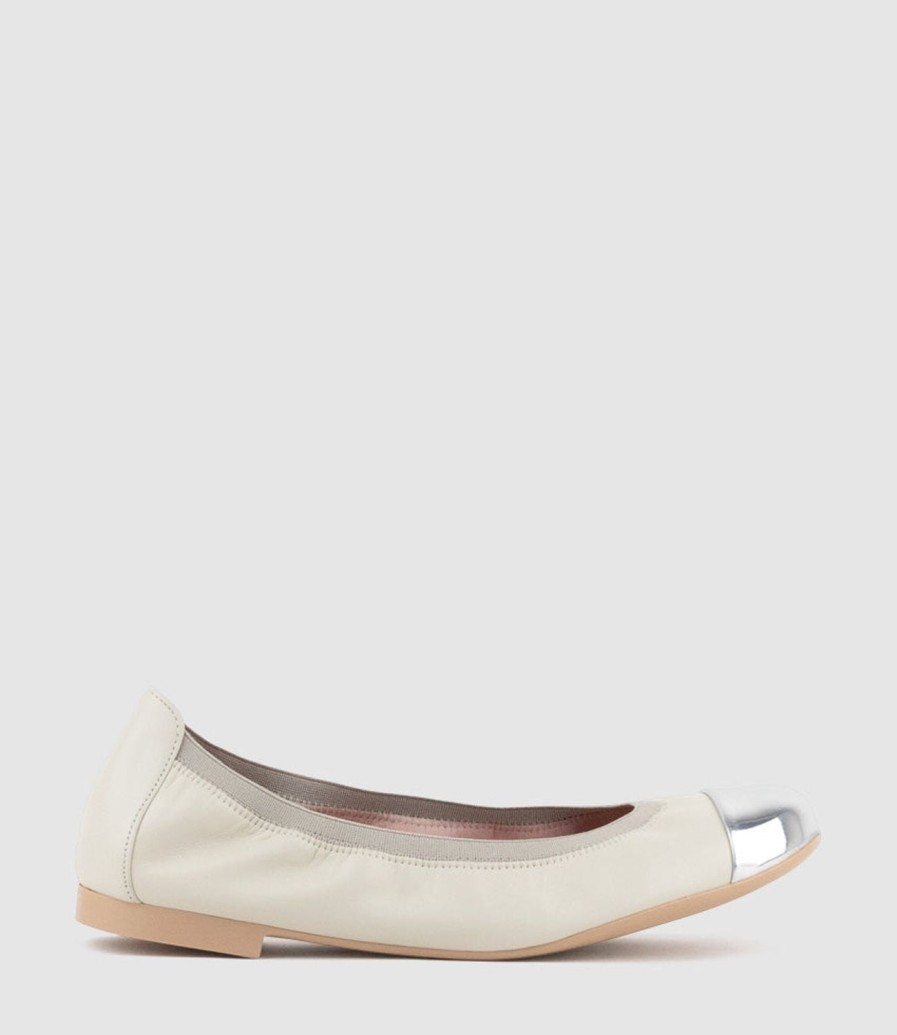 Edward Meller Elora Cap Toe Ballet In Offwhite Hot